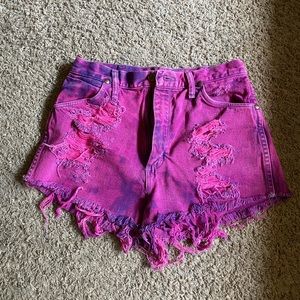 Wrangler high waisted shorts- tye dye!